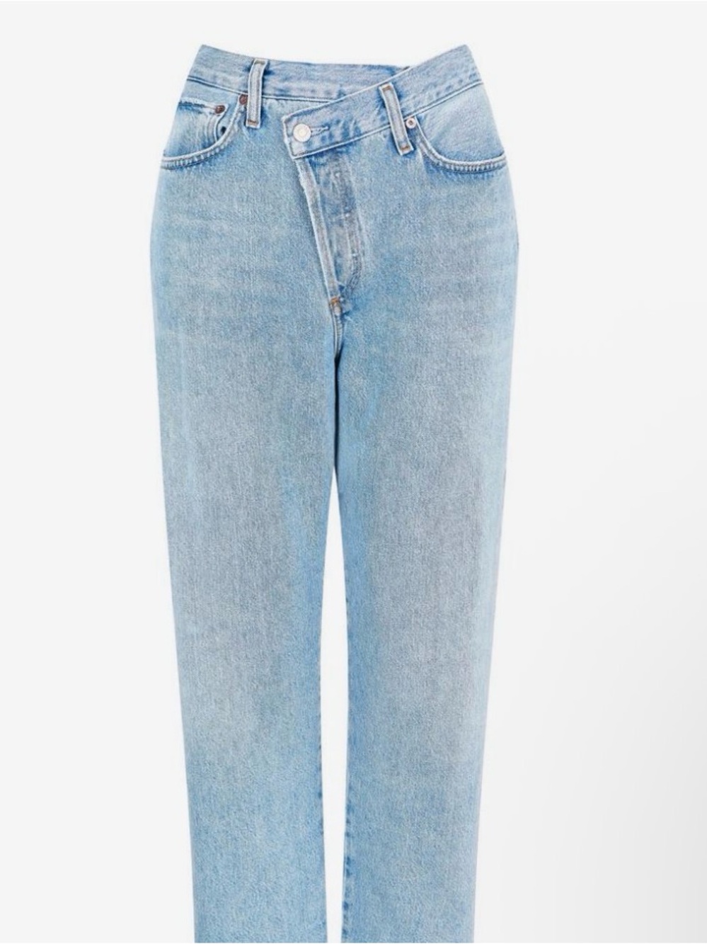 Agolde Light Blue High-Rise Straight Jeans